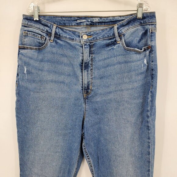 Old Navy Higher High Rise Flare Women's Wide Leg Denim Jeans Size 18 - Picture 6 of 9